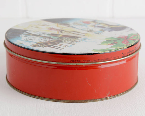 Collin Street Bakery Christmas Fruitcake Tin at Lobster Bisque Vintage