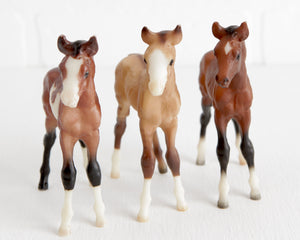 Breyer Trio of Mustang Foals at Lobster Bisque Vintage