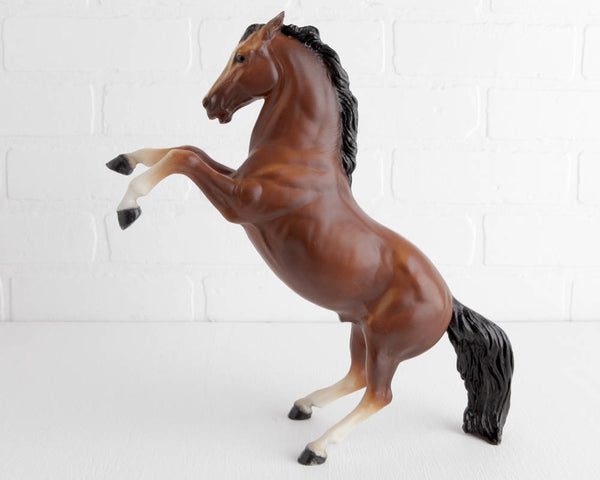 Breyer Fighting Stallion King in Bay with USA Mold Stamp at Lobster Bisque Vintage