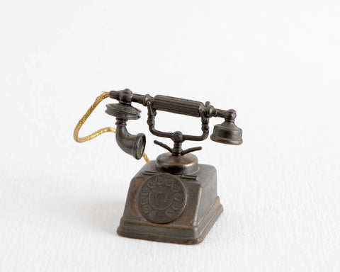 Die Cast Metal Rotary Telephone at Lobster Bisque Vintage