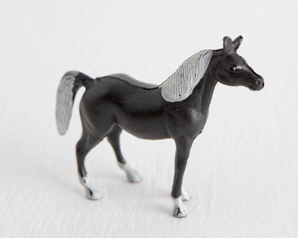 Black Horse with White Mane and Tail at Lobster Bisque Vintage