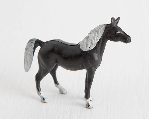 Black Horse with White Mane and Tail at Lobster Bisque Vintage