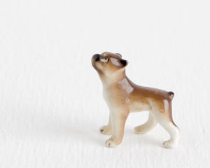 Bone China Fawn Bulldog or Boxer at Lobster Bisque Vintage