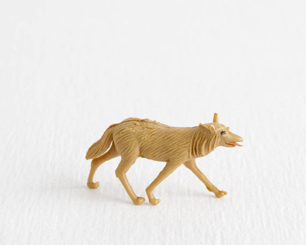 Tiny Coyote in Light Tan with Red Mouth at Lobster Bisque Vintage