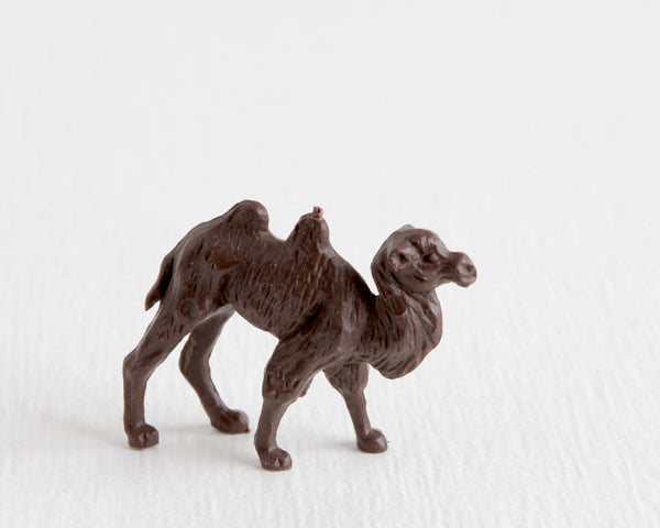 Dark Brown Bactrian Camel Figurine at Lobster Bisque Vintage