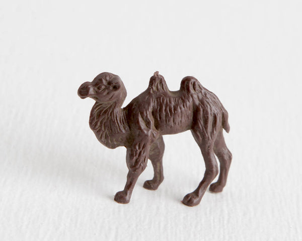 Dark Brown Bactrian Camel Figurine at Lobster Bisque Vintage