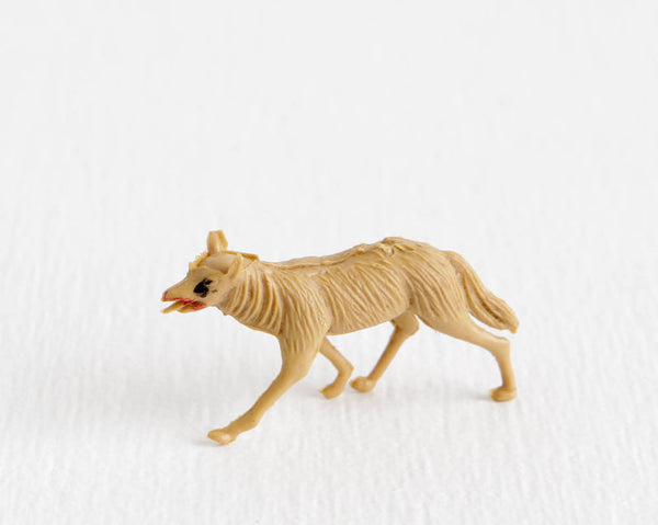Tiny Coyote in Light Tan with Red Mouth at Lobster Bisque Vintage