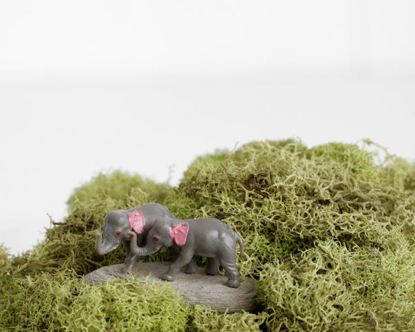 Tiny Elephant Pair at Lobster Bisque Vintage
