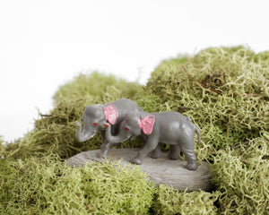 Tiny Elephant Pair at Lobster Bisque Vintage