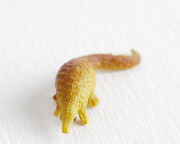 Deep Yellow Pangolin Figurine at Lobster Bisque Vintage