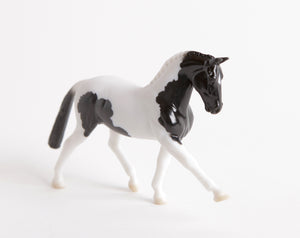 Breyer Mystery Horse Surprise Black Pinto Hanoverian